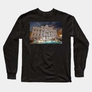 The Trevi Fountain in Rome, Italy Long Sleeve T-Shirt